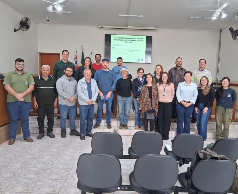 O presidente da ONG SOS Rio Dourado marcou presença na 3ª REUNIÃO ORDINÁRIA 2026 DO CONSELHO CONSULTIVO DA APA RIO BATALHA no dia 08/07/26 na Câmara Municipal de Reginópolis – SP