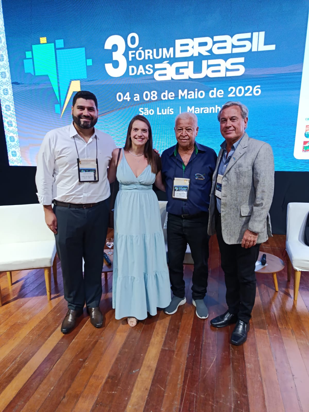 Bárbara prefeita de Presidente Wenceslau-SP ,Felipe Marreca prefeito de Itapecurumirim- MA, Luiz Aparecido Batata presidente da ONG SOS RIO DOURADO e Lupércio presidente da REBOB